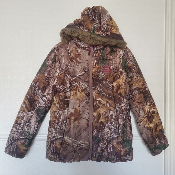 RealTree Extra Camouflage Hooded Puffer Hunting Jacket Women's Medium (3… - Picture 1 of 16